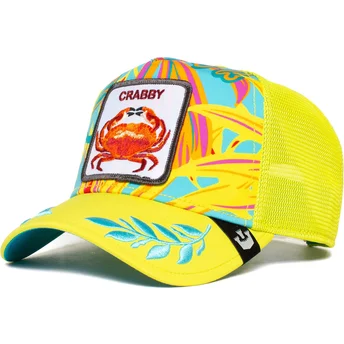 gelbe-trucker-kappe-krabbe-crabby-totally-clawsome-the-farm-von-goorin-bros