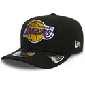 schwarze-gebogene-snapback-kappe-9fifty-stretch-snap-der-los-angeles-lakers-nba-von-new-era