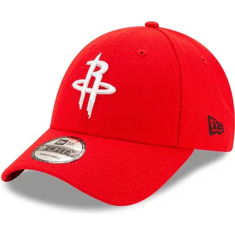 Cap ívelt червен регулируема лента 9FORTY The League Houston Rockets NBA New Era