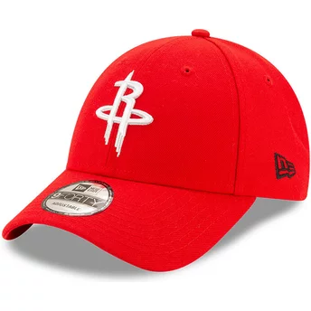 New Era Curved Brim 9FORTY The League Houston Rockets NBA Red Adjustable Cap