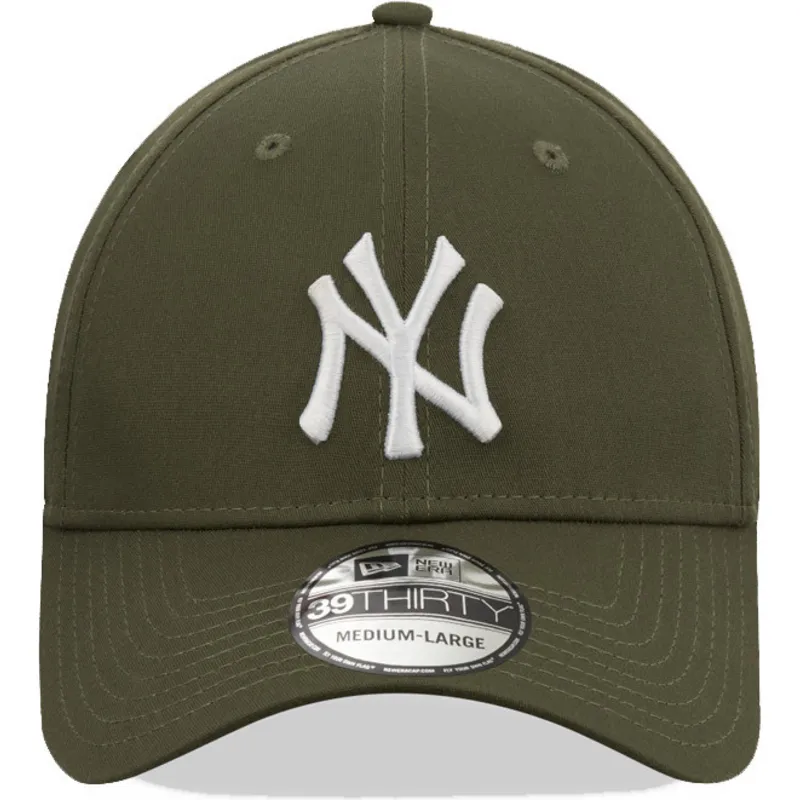 grune-gebogene-verstellbare-39thirty-league-essential-kappe-der-new-york-yankees-mlb-von-new-era