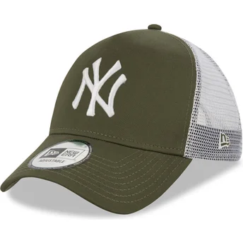 Grön och vit 9FORTY A Frame truckerkeps New York Yankees MLB från New Era
