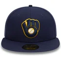 59fifty-authentic-on-field-fit-cap-der-milwaukee-brewers-mlb-von-new-era-in-marineblau