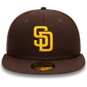 brun-platt-keps-justerad-59fifty-authentic-on-field-fran-san-diego-padres-mlb-av-new-era