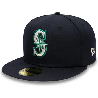 Sapkák lapos sötétkék illesztett 59FIFTY Authentic On Field Seattle Mariners MLB New Era