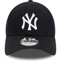 new-era-new-york-yankees-mlb-9forty-team-side-patch-verstellbare-kappe-mit-gebogenem-schirm-in-marineblau