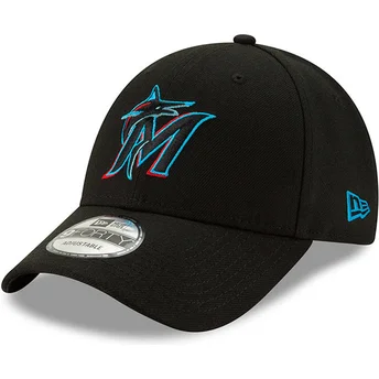 Svart justerbar kurvad keps 9FORTY The League från Miami Marlins MLB av New Era