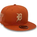 braune-snapback-kappe-9fifty-side-patch-der-detroit-tigers-mlb-von-new-era