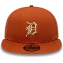braune-snapback-kappe-9fifty-side-patch-der-detroit-tigers-mlb-von-new-era