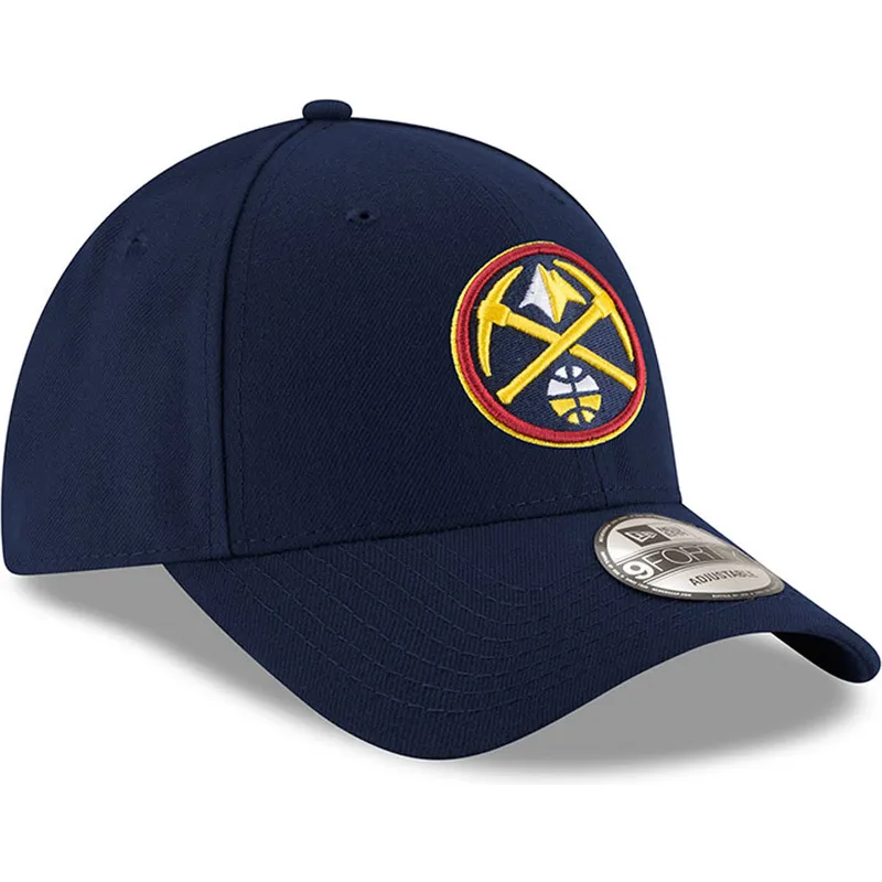 marineblaue-verstellbare-curved-cap-9forty-the-league-der-denver-nuggets-nba-von-new-era