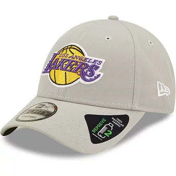 New Era Curved Brim 9FORTY Repreve Los Angeles Lakers NBA Grey Adjustable Cap