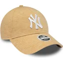 beige-verstellbare-curved-cap-fur-damen-9forty-jersey-der-new-york-yankees-mlb-von-new-era