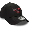 schwarze-verstellbare-9forty-print-infill-kappe-der-chicago-bulls-nba-von-new-era