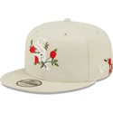 beige-snapback-kappe-9fifty-flower-der-chicago-white-sox-mlb-von-new-era