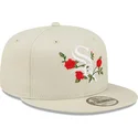 beige-snapback-kappe-9fifty-flower-der-chicago-white-sox-mlb-von-new-era