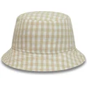 new-era-tapered-gingham-damen-bucket-beige