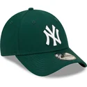 dunkelgrune-verstellbare-9forty-league-essential-kappe-der-new-york-yankees-mlb-von-new-era