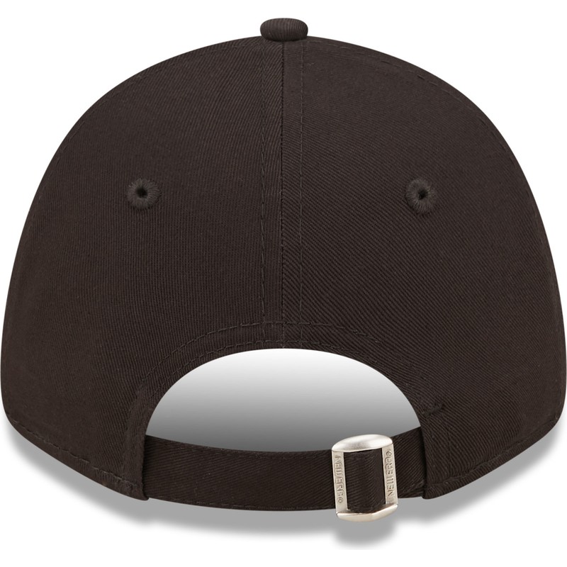 new-era-curved-brim-youth-pink-logo-9forty-league-essential-new-york-yankees-mlb-black-adjustable-cap