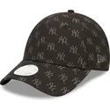 new-era-new-york-yankees-mlb-9forty-monogram-justerbar-svart-bojd-keps-for-dam