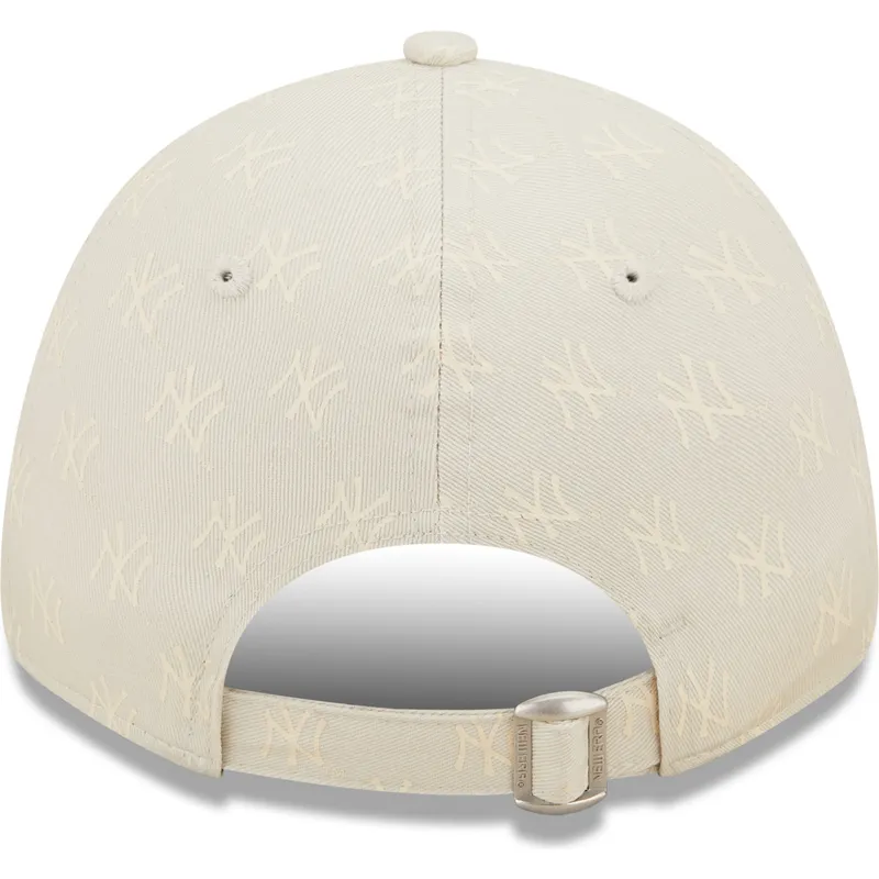 bojd-beige-justerbar-keps-for-dam-9forty-monogram-fran-new-york-yankees-mlb-av-new-era