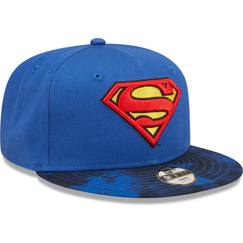sapkak-lapos-kek-snapback-gyereknek-9fifty-superman-dc-comics-new-era
