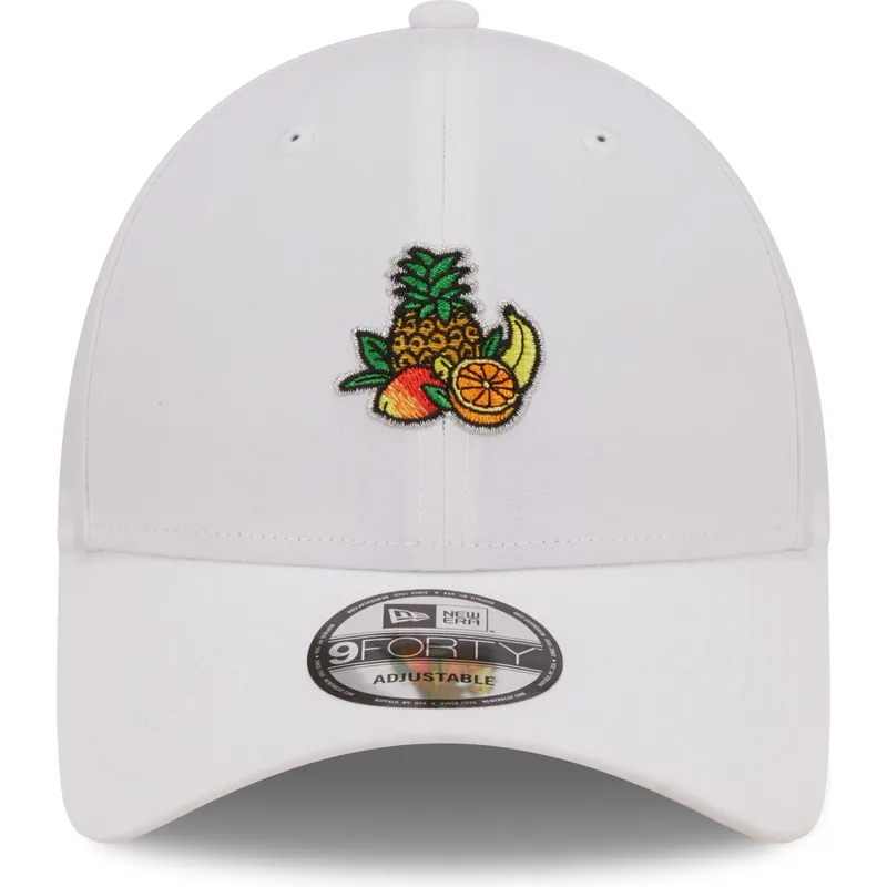 sapkak-ivelt-feher-allithato-juice-tropical-fruits-9forty-food-icon-new-era