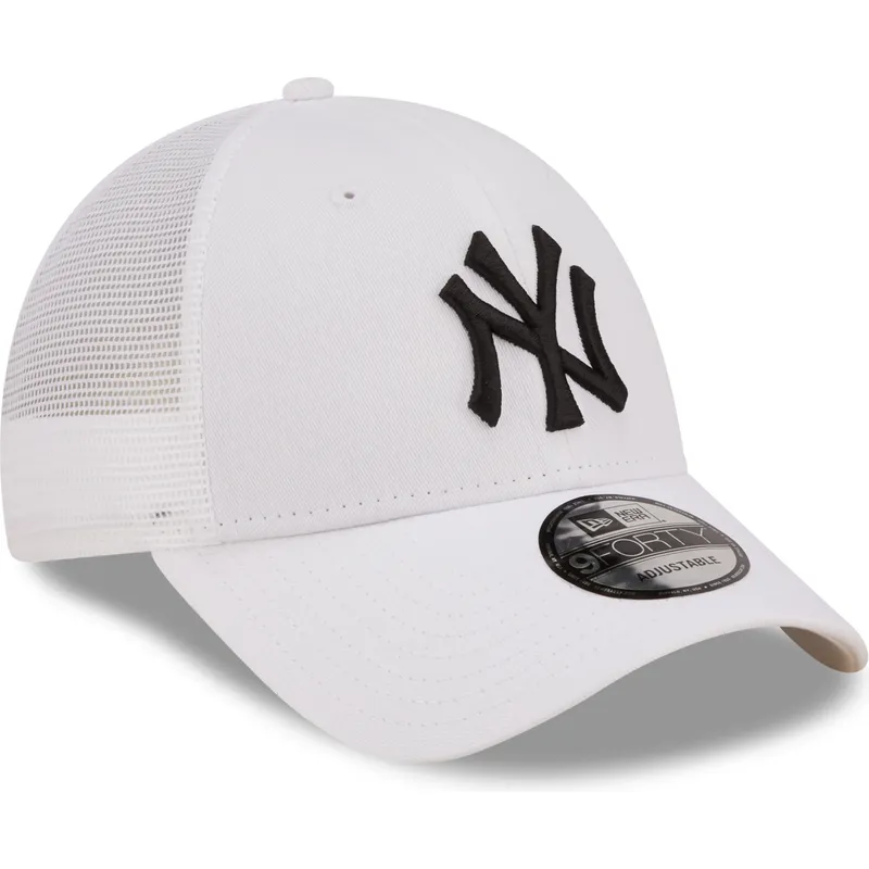 weisse-verstellbare-trucker-cap-a-frame-home-field-der-new-york-yankees-mlb-von-new-era