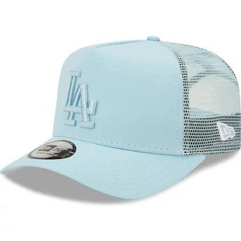 New Era Blue Logo A Frame Tonal Mesh Los Angeles Dodgers MLB Blue Trucker Hat