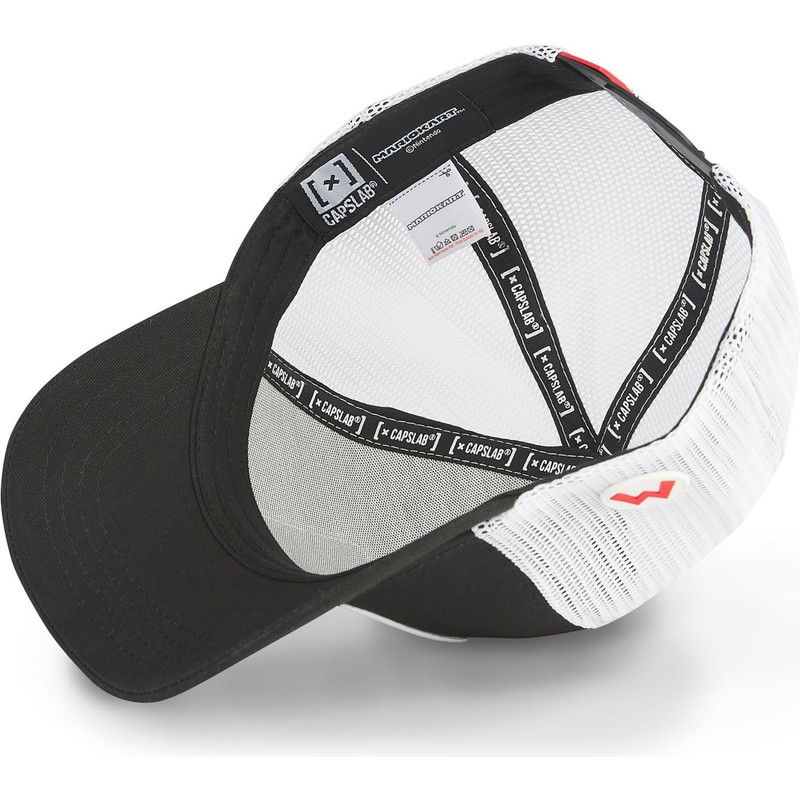 capslab-mario-kart-dri2-super-mario-bros-black-and-white-trucker-hat