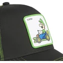 schwarze-trucker-kappe-luigi-kart-lui1-super-mario-bros-von-capslab