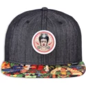 sapkak-lapos-fekete-snapback-frida-kahlo-linen-rev-djinns