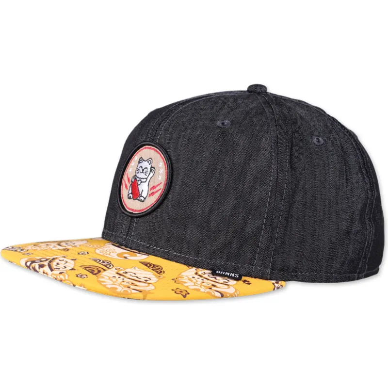 sapkak-lapos-fekete-snapback-lucky-cat-linen-rev-djinns sapkak-lapos-fekete-snapback-lucky-cat-linen-rev-djinns