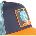trucker-cap-marineblau-und-orange-son-goku-super-saiyan-blue-cas-gok2-dragon-ball-von-capslab