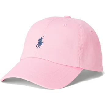 Sapkák ívelt rózsaszín állítható Cotton Chino Classic Sport Polo Ralph Lauren