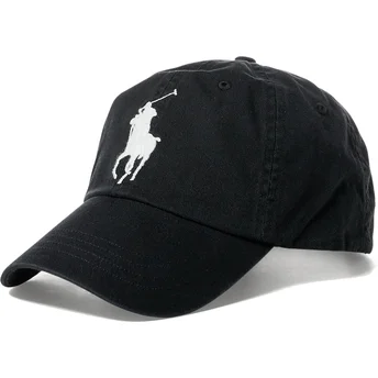 Sapkák ívelt fekete állítható Big Pony Chino Classic Sport Polo Ralph Lauren