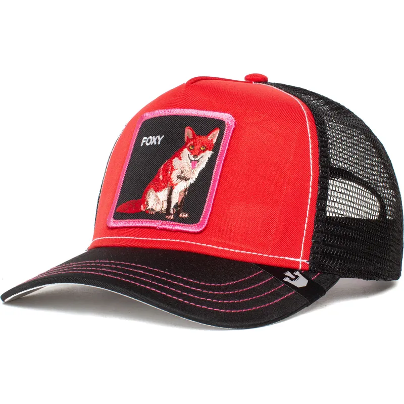 trucker-cap-rot-und-schwarz-fuchs-foxy-fox-trip-the-farm-von-goorin-bros