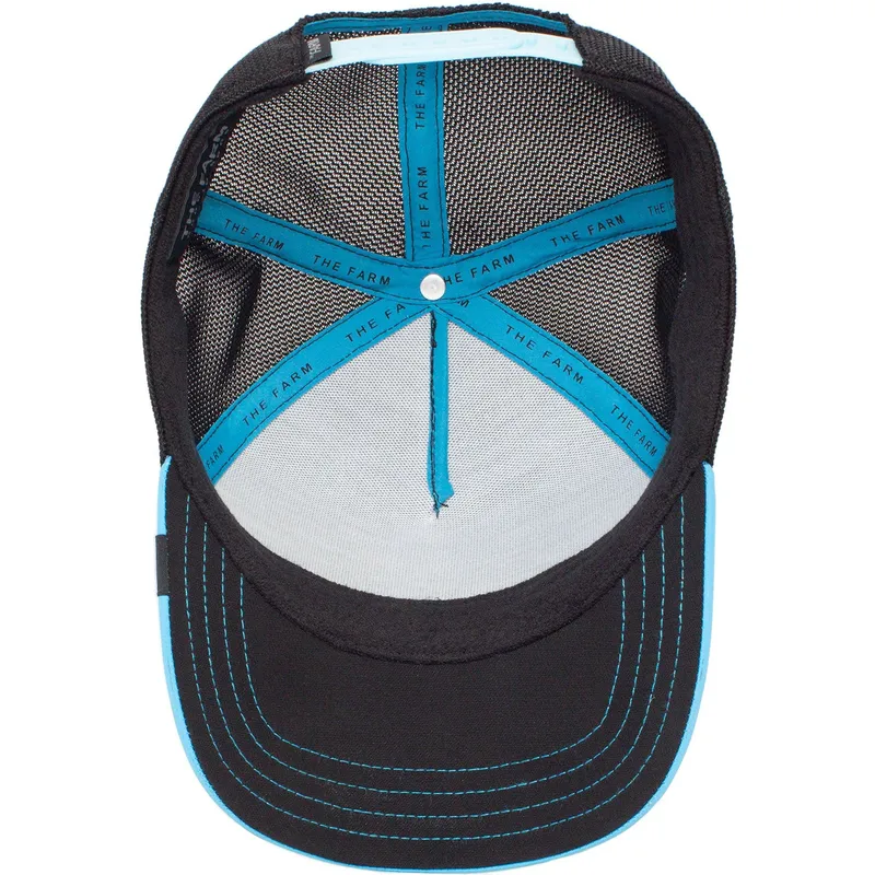 trucker-cap-schwarz-und-blau-tiger-tiger-blue-streak-the-farm-von-goorin-bros