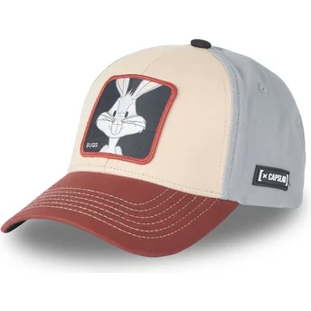 Capslab Curved Brim Bugs Bunny BU6 Looney Tunes Beige, Red and Navy Blue Snapback Cap
