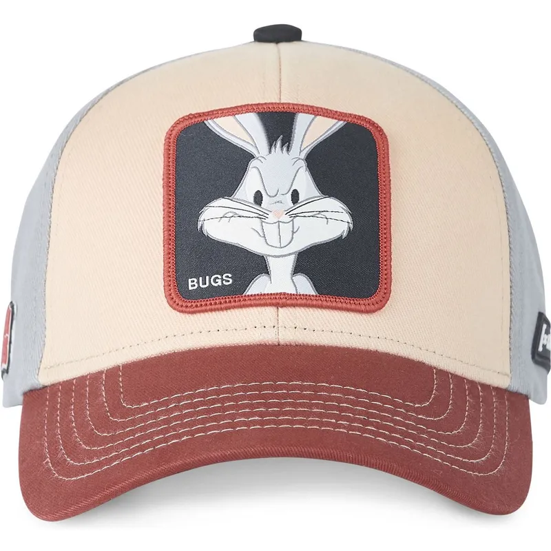 beige-marineblau-und-rote-gebogene-snapback-kappe-bugs-bunny-bu6-looney-tunes-von-capslab