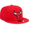 rote-flache-snapback-kappe-9fifty-draft-edition-2023-der-chicago-bulls-nba-von-new-era