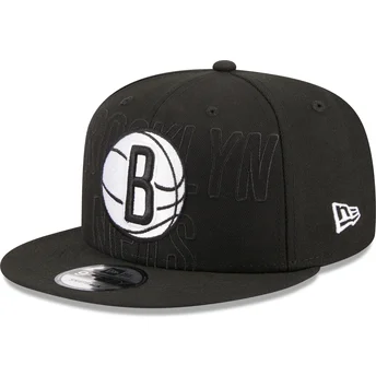 Svart platt snapback-keps 9FIFTY Draft Edition 2023 från Brooklyn Nets NBA av New Era