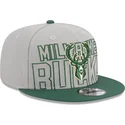 graue-und-grune-flatcap-snapback-9fifty-draft-edition-2023-der-milwaukee-bucks-nba-von-new-era