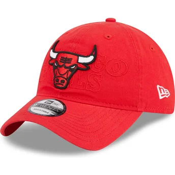 Rote verstellbare gebogene Kappe 9TWENTY Draft Edition 2023 der Chicago Bulls NBA von New Era