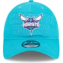blaue-verstellbare-gebogene-kappe-9twenty-draft-edition-2023-der-charlotte-hornets-nba-von-new-era