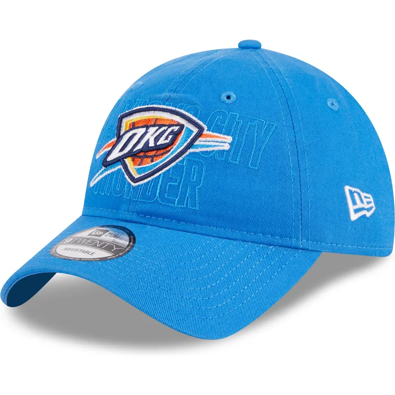 blaue-verstellbare-curved-cap-9twenty-draft-edition-2023-der-oklahoma-city-thunder-nba-von-new-era