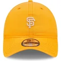 gebogene-orangefarbene-verstellbare-9twenty-mini-logo-kappe-der-san-francisco-giants-mlb-von-new-era