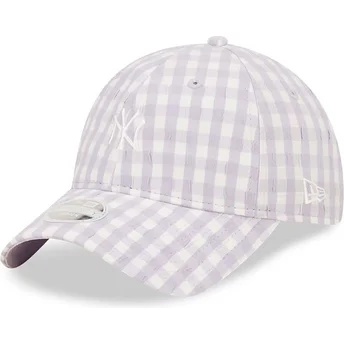 Cap ívelt виолетка регулируема лента claro 9TWENTY Gingham New York Yankees MLB New Era