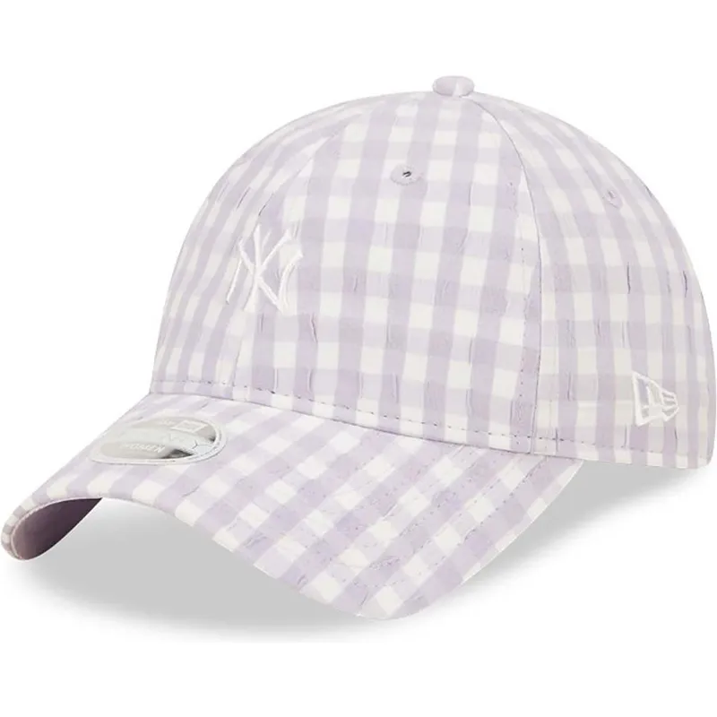 sapkak-ivelt-lila-allithato-pant-claro-9twenty-gingham-new-york-yankees-mlb-new-era