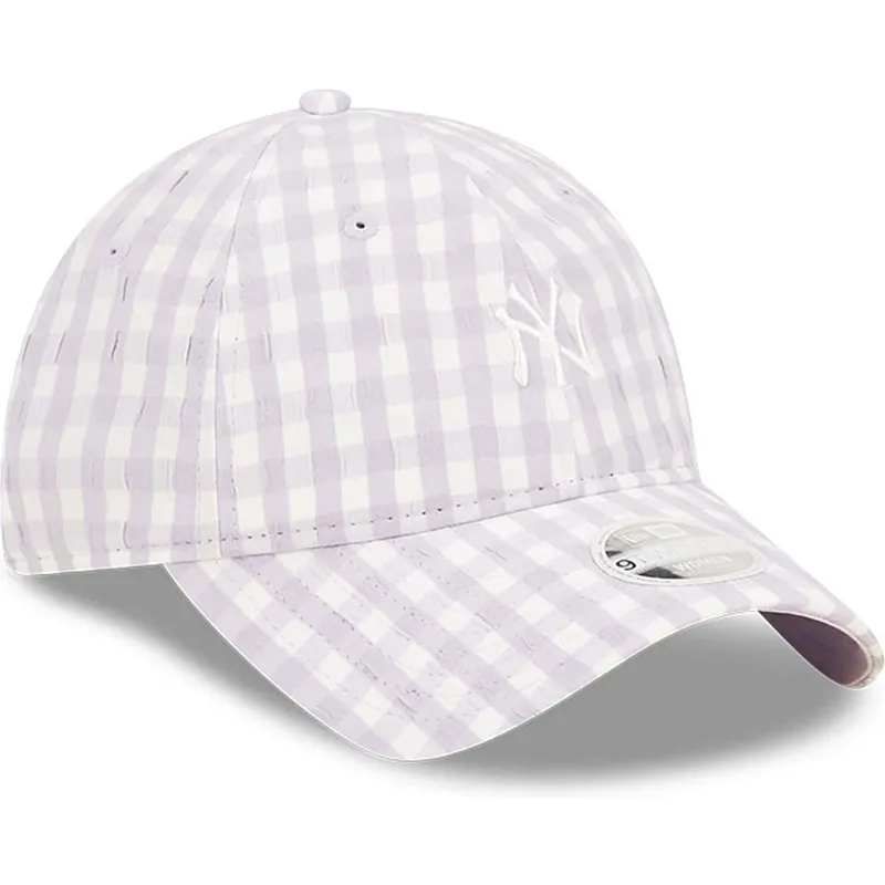 sapkak-ivelt-lila-allithato-pant-claro-9twenty-gingham-new-york-yankees-mlb-new-era
