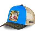 trucker-cap-blau-und-braun-monkey-d-luffy-op2-luf4-one-piece-von-capslab